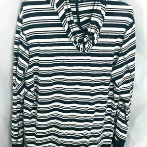 Timberland Hood Pullover Cotton Knit Striped Large